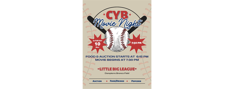 CYB Movie Night and Auction May 10!